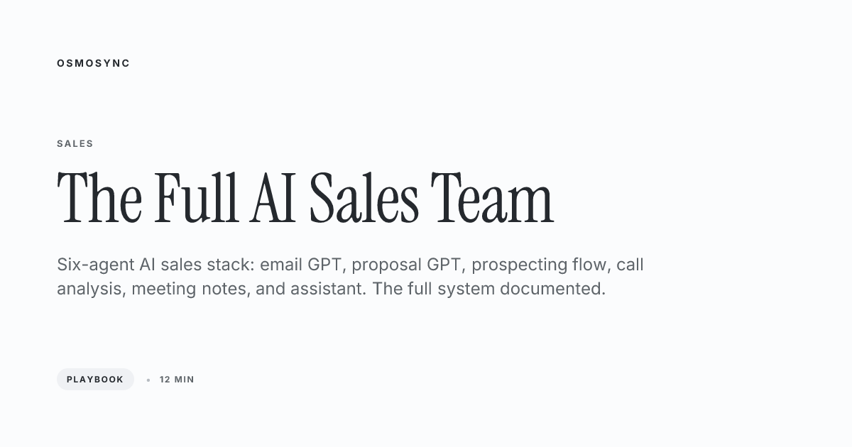 The Full AI Sales Team